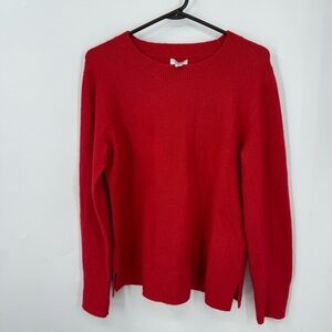J. Crew factory wool  blend Red Extra-Soft Sweater M
